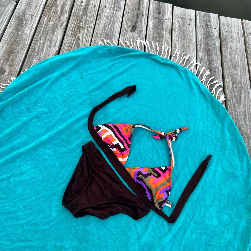 Kenneth Cole Reaction Colorful Bikini Top